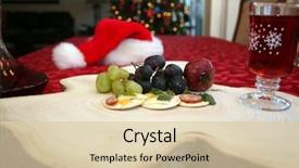  Presentation with red wine cheese - Slides having wine cheese and fruit appetizers background and a lemonade colored foreground