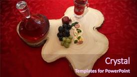  Presentation with red wine cheese - Slide deck consisting of wine cheese and fruit appetizers background and a wine colored foreground