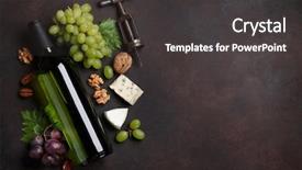  Presentation with wine cheese - Cool new presentation with wine cheese grape and nuts backdrop and a dark gray colored foreground