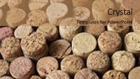  Presentation with cork - Presentation design consisting of wine cork background background and a coral colored foreground