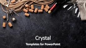  Presentation with corkscrew - Amazing presentation having wine corks and corkscrew backdrop and a dark gray colored foreground