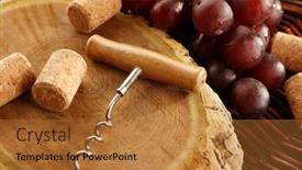  Presentation with bunch - Slides consisting of wine-corks-and-tailspin background and a red colored foreground