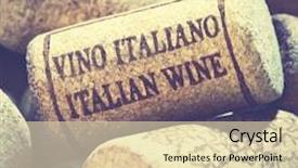  Presentation with italian - Amazing PPT theme having wine corks close-up shallow dof focus on vino italiano en italian wine instagram style filtred image backdrop and a lemonade colored foreground