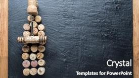  Presentation with shape - Theme with wine corks in the shape background and a tawny brown colored foreground