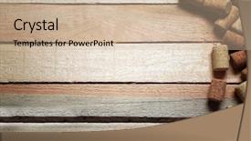  Presentation with wine - Theme with wine-corks-on-wooden-background background and a soft green colored foreground