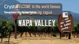  Presentation with napa - Beautiful presentation featuring napza - napa valley sign backdrop and a teal colored foreground
