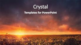  Presentation with australia - Theme enhanced with sunset over the barossa valley background and a dark gray colored foreground