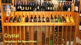  Presentation with wine - Slide deck featuring wine display in a wine background and a tawny brown colored foreground