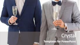  Presentation with sparkling wine - Beautiful presentation featuring wine from glasses on wedding backdrop and a gray colored foreground