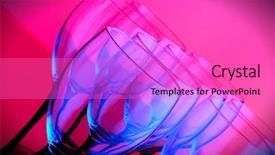  Presentation with color pink - Slides enhanced with wine glass pink and blue background and a coral colored foreground