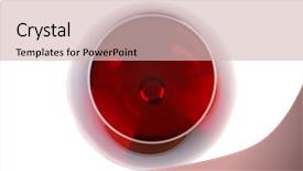  Presentation with poster on white wall above - Audience pleasing presentation consisting of wine glass seen from above backdrop and a  colored foreground