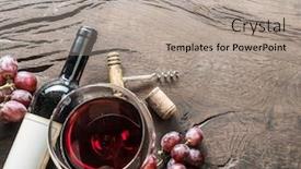  Presentation with wine tasting - Colorful PPT layouts enhanced with wine glass wine bottle and grapes on wooden background wine tasting backdrop and a mint green colored foreground