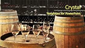  Presentation with cellar - Cool new slides with wine glasses on barrel backdrop and a tawny brown colored foreground