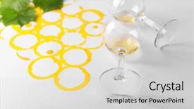  Presentation with wine and tapas - Cool new PPT theme with wine glasses on picture painted backdrop and a  colored foreground