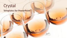 Presentation with australian wine - Presentation theme featuring wine glasses with rose wine background and a  colored foreground
