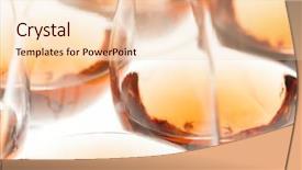  Presentation with wine - Colorful presentation design enhanced with wine glasses with rose wine backdrop and a lemonade colored foreground