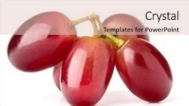  Presentation with grape - PPT theme consisting of wine grapes - red grape bunch isolated background and a lemonade colored foreground