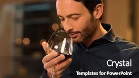  Presentation with wine tasting - Audience pleasing PPT layouts consisting of wine in a luxury restaurant backdrop and a dark gray colored foreground