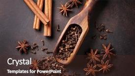  Presentation with mulled wine - Slides with wine ingredients spices anise cinnamon background and a tawny brown colored foreground