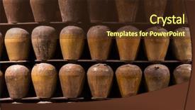  Presentation with alcoholic beverage - Amazing presentation theme having wine jars - rows of fermented alcoholic beverage backdrop and a tawny brown colored foreground
