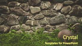  Presentation with wine green - PPT layouts consisting of wine jars - stone wall texture the pattern background and a tawny brown colored foreground