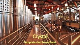  Presentation with tour - PPT theme enhanced with wine making vats and equipment background and a tawny brown colored foreground
