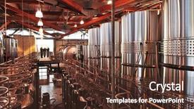  Presentation with tour - Presentation theme having wine making vats and equipment background and a tawny brown colored foreground