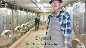  Presentation with fermentation - Amazing PPT layouts having wine-master-or-master-brewer backdrop and a coral colored foreground