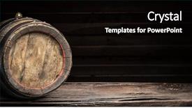  Presentation with wine beer - Presentation featuring wine or beer wood barrel background and a black colored foreground