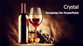 Presentation with bottle red wine - PPT theme with wine over black background border background and a black colored foreground