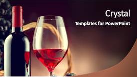  Presentation with bottle red wine - Presentation design with wine over black background border background and a black colored foreground