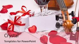  Presentation with bussiness - Colorful presentation enhanced with wine petals of red rose backdrop and a coral colored foreground