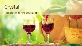  Presentation with red wine cheese - Audience pleasing PPT layouts consisting of wine red wine and cheese backdrop and a cream colored foreground