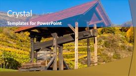  Presentation with harvest - Amazing presentation having wine-region-wachau-at-wine backdrop and a teal colored foreground