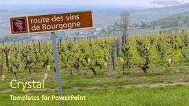  Presentation with saint - Presentation design having wine-road-near-saint-veran and a tawny brown colored foreground