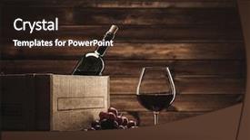  Presentation with table grape - Audience pleasing slide deck consisting of wine sales - bottle glass and red grape backdrop and a wine colored foreground