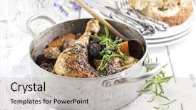  Presentation with white wine and red - Colorful presentation enhanced with wine sauce - coq au vin backdrop and a mint green colored foreground