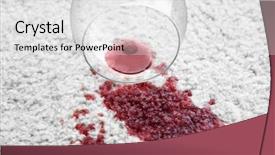  Presentation with red carpet - PPT theme with wine spilled on white carpet background and a white colored foreground
