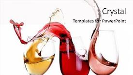  Presentation with wine - Slide deck having wine splashes isolated on white background and a white colored foreground