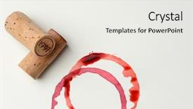  Presentation with cork - Colorful slide deck enhanced with wine stains and dated cork backdrop and a white colored foreground