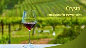  Presentation with wine tasting - Cool new slide deck with napza - wine tasting in california glass backdrop and a tawny brown colored foreground