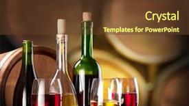  Presentation with wine tasting - Slides featuring wine tasting in the wine background and a tawny brown colored foreground