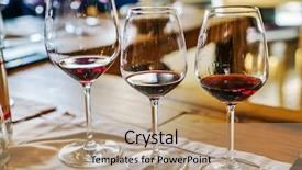  Presentation with wine tasting - PPT layouts featuring wine tasting background and a coral colored foreground