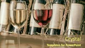  Presentation with storage - Slide deck featuring wine-testing-at-the-storage background and a tawny brown colored foreground