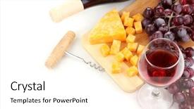  Presentation with wine book cheese - Amazing PPT layouts having wine with wineglass and cheese backdrop and a white colored foreground