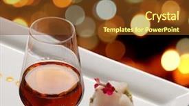  Presentation with wine - PPT theme consisting of wine background and a tawny brown colored foreground