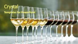  Presentation with alcohol white - Cool new presentation with wineglasses with white and red backdrop and a tawny brown colored foreground