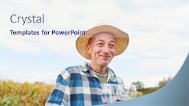  Presentation with wine tasting - Amazing PPT layouts having winegrower-with-wine-glass-drinks backdrop and a sky blue colored foreground