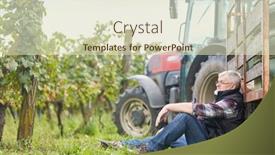  Presentation with take - PPT layouts featuring winegrowers-or-harvest-helpers-take background and a soft green colored foreground