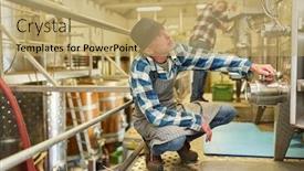  Presentation with fermentation - Theme with winemaker-checking-the-wine-production background and a coral colored foreground